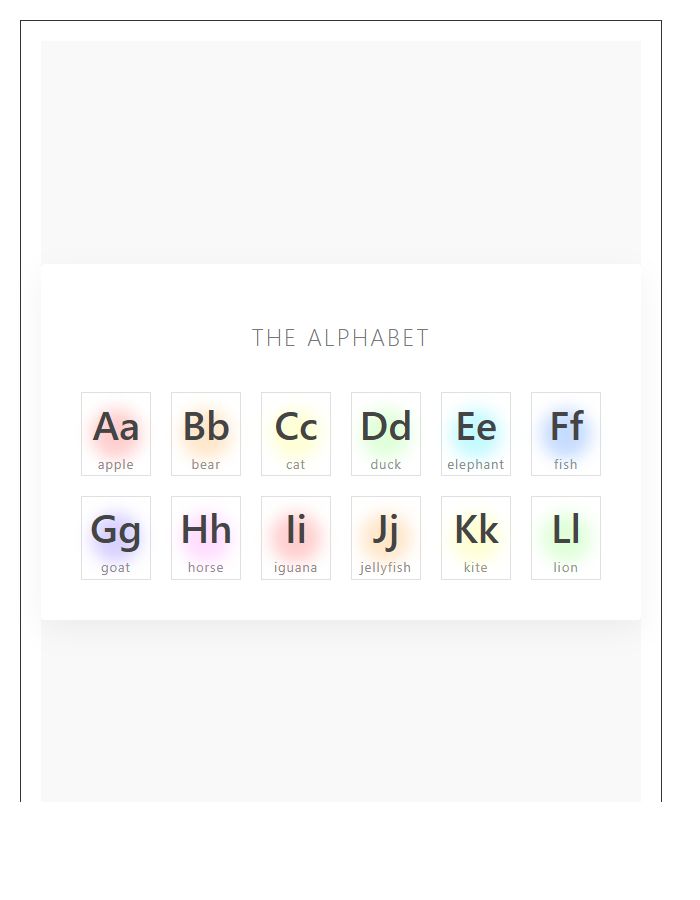 Watercolor Art Printable Alphabet Chart Poster