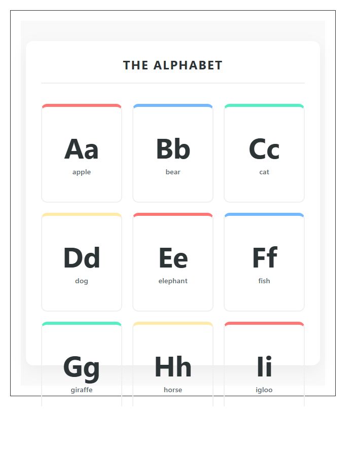 Preschool Classroom Alphabet Wall Chart Printable