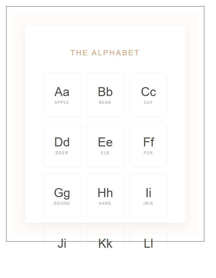 Scandi Style Alphabet Wall Chart Printable