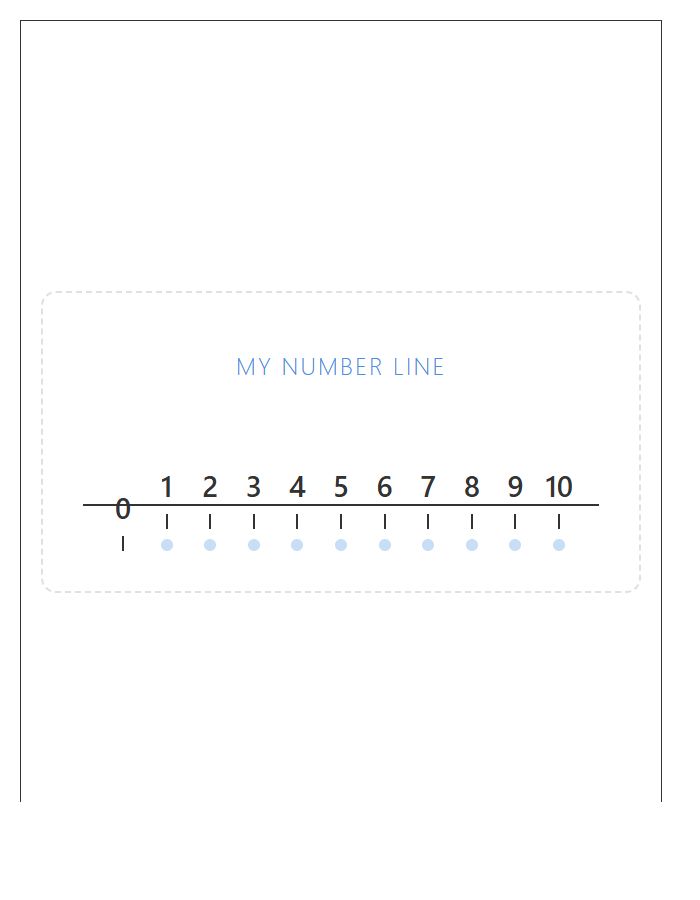 Preschool Number Line Printable Chart